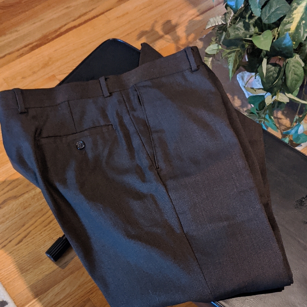 ALFRED SUNG Charcoal Dress Pants